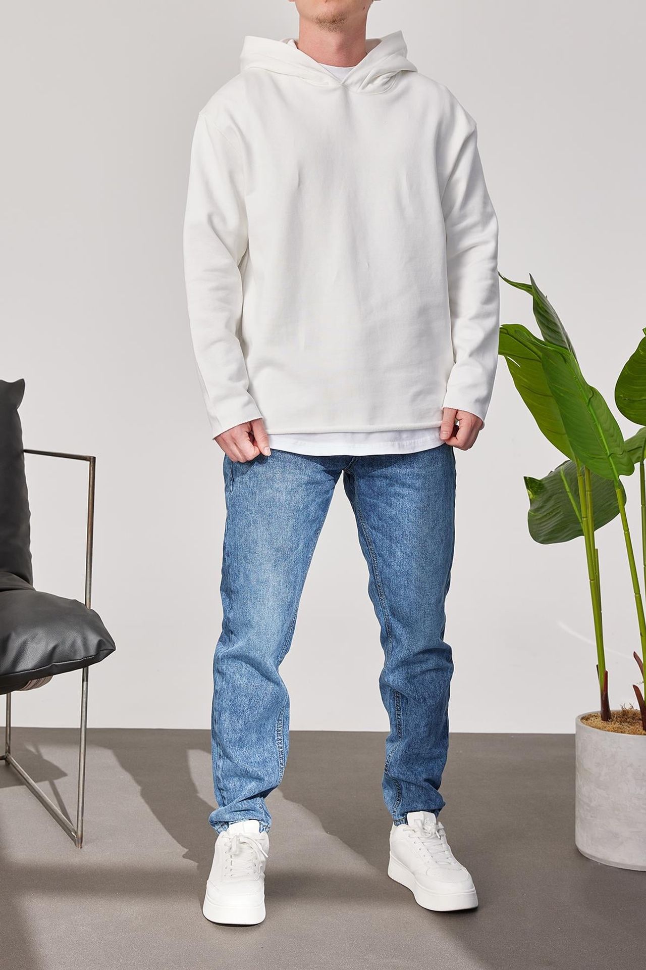 NOMARC Rahat Kapüşonlu Uzun Kollu Sweatshirt 2
