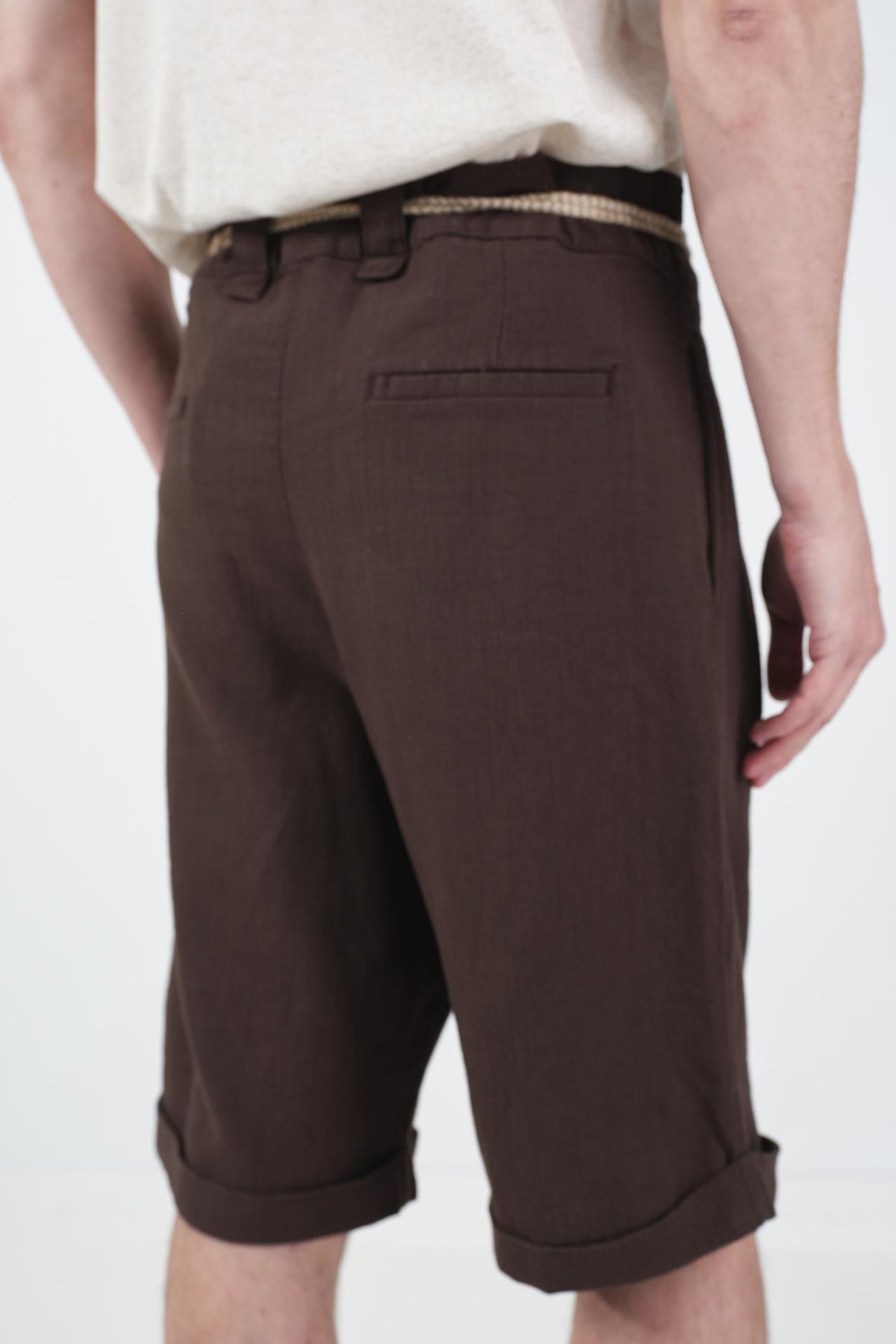 GIESTO Mid Waist Relaxed Fit Wide Leg Shorts with Pockets 4