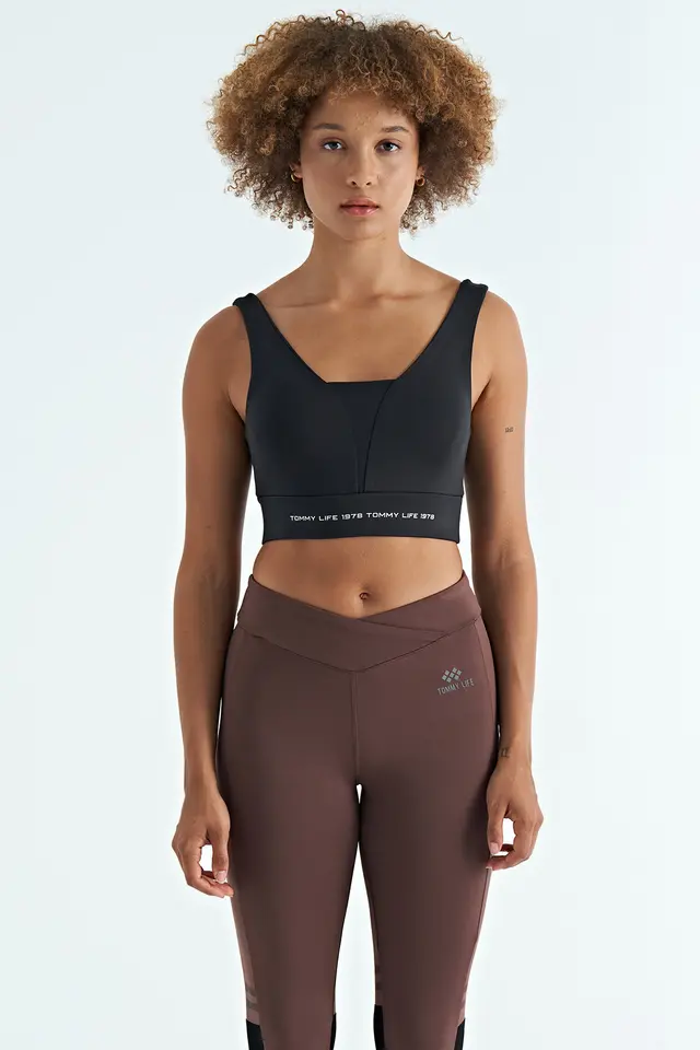 TOMMY Women's Color-Blocked Sleeveless Crop Sports Top