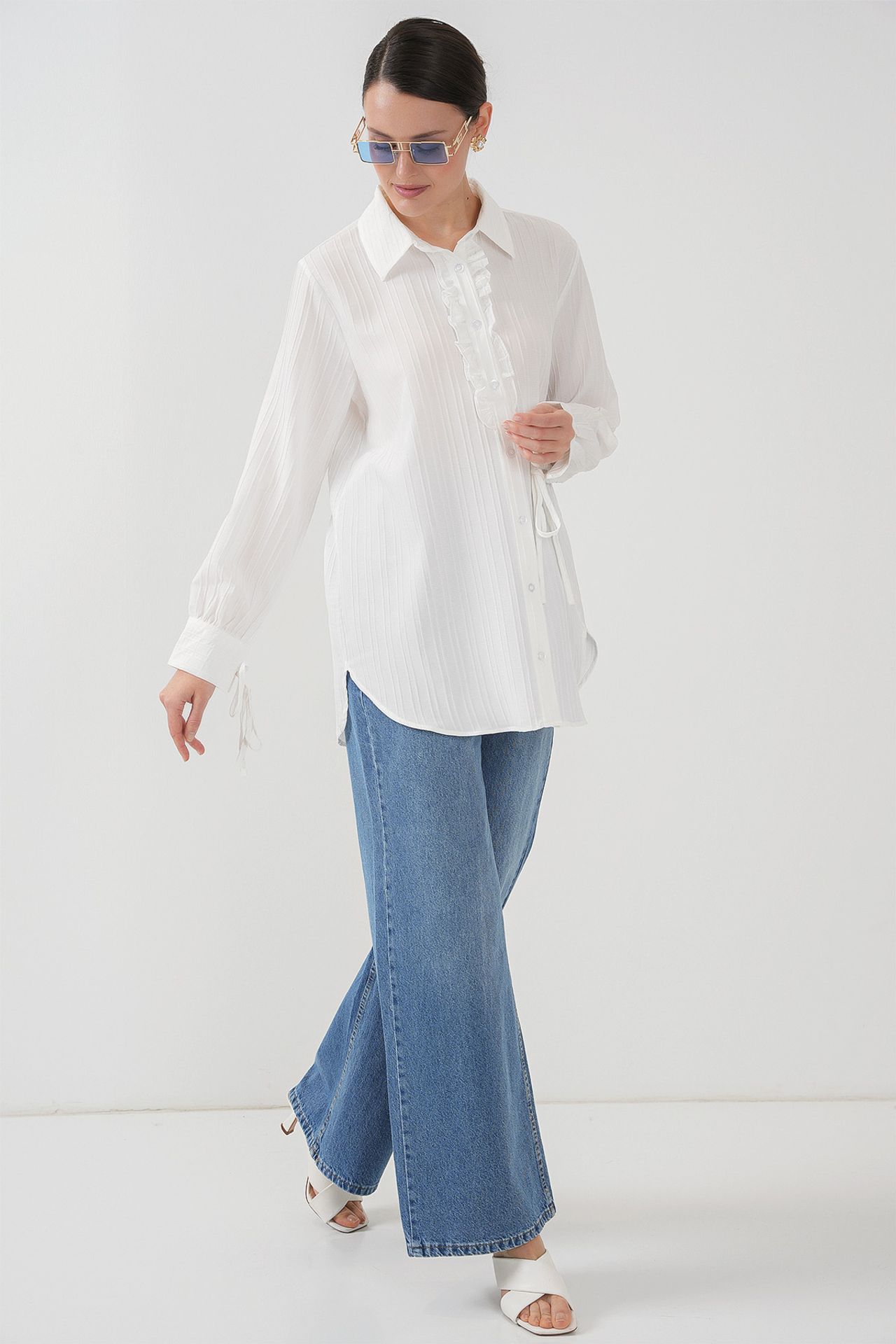 BDART Ruffle Detailed Textured Shirt 2