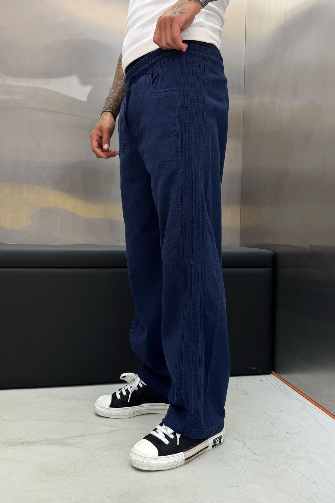 NOMARC Lastikli Bel Geniş Paça Pantolon 1