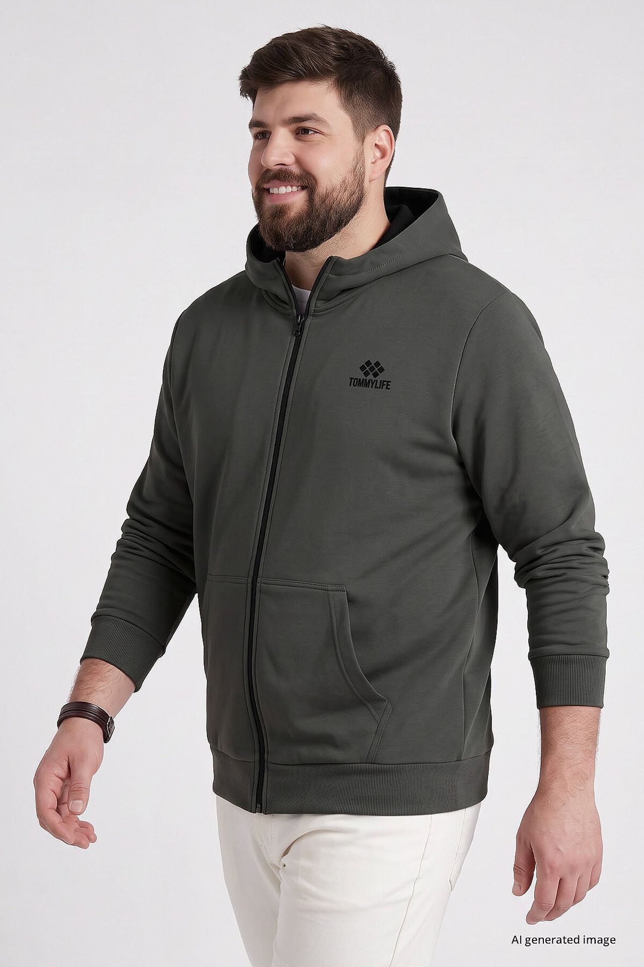 TOMMY Plus Size Hooded Zip Sweatshirt 2