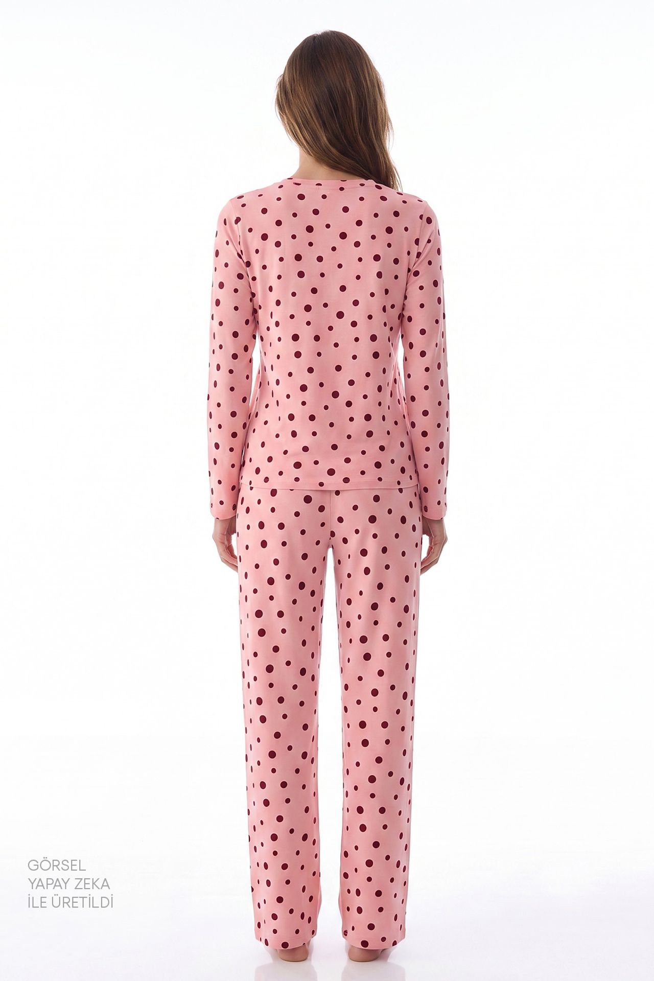 PENTI Berry Polka Dot Long Sleeve Pajama Set 5