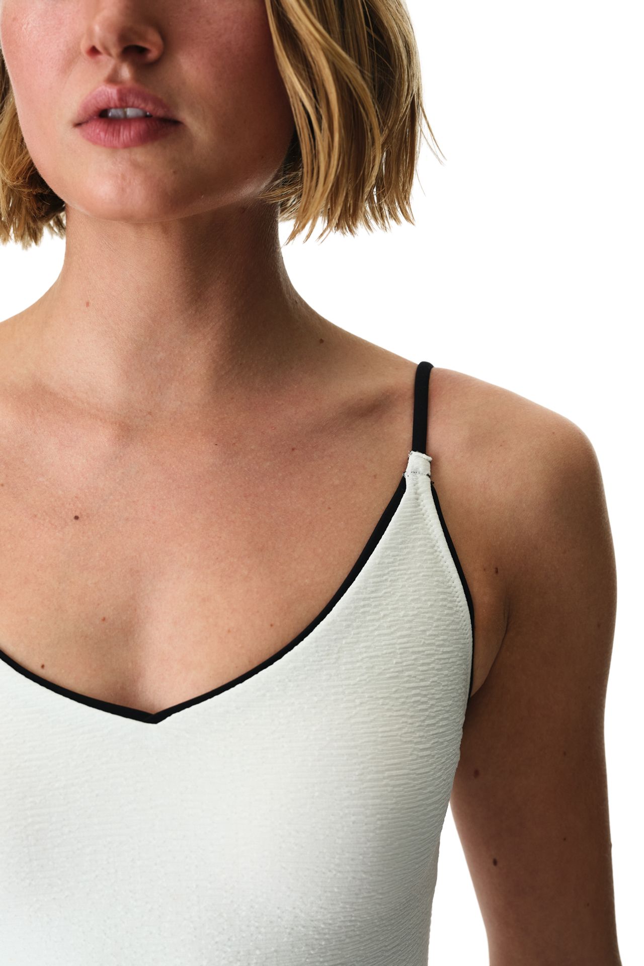 PENTI Nadia Textured Deep V Neck Swimsuit 4