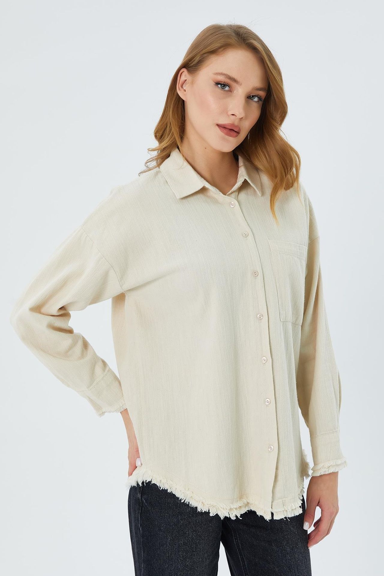 Mixray Oversized Gabardine Shirt 3