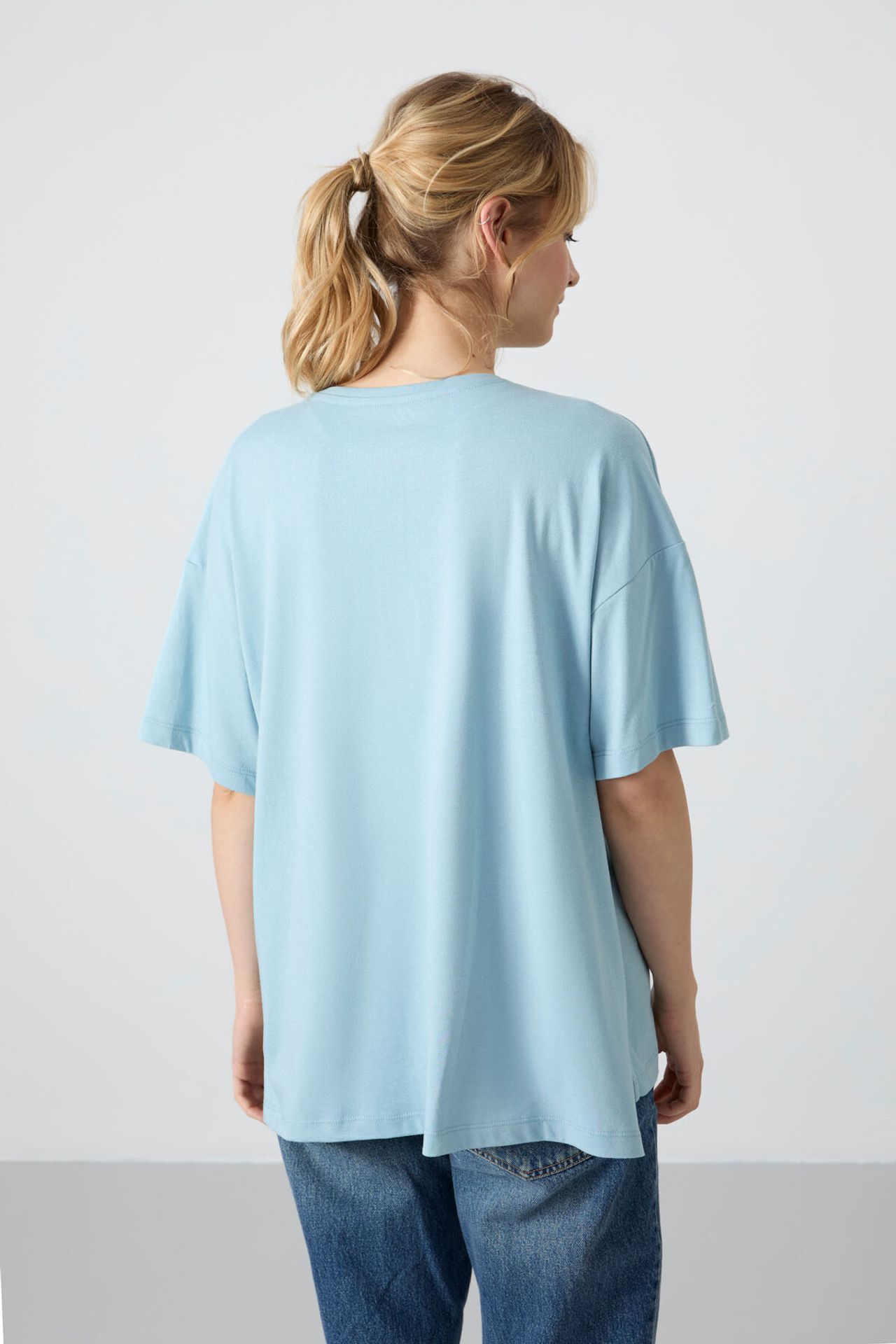 TOMMY Oversized Cotton-Modal Crew Neck T-Shirt 6