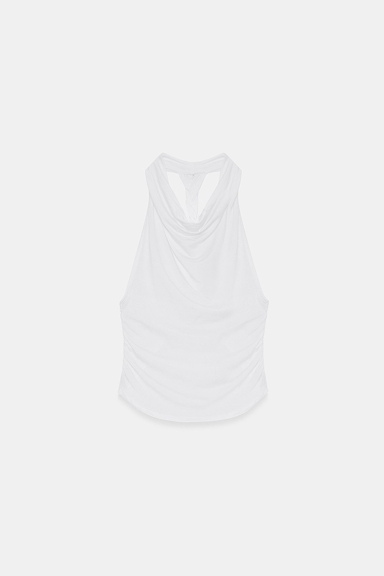 DILVIN Sleeveless Backless Cowl Neck Blouse 5