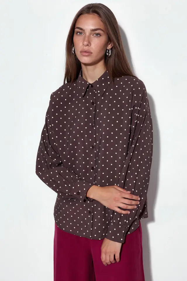 BDART Oversized Polka Dot Crepe Shirt