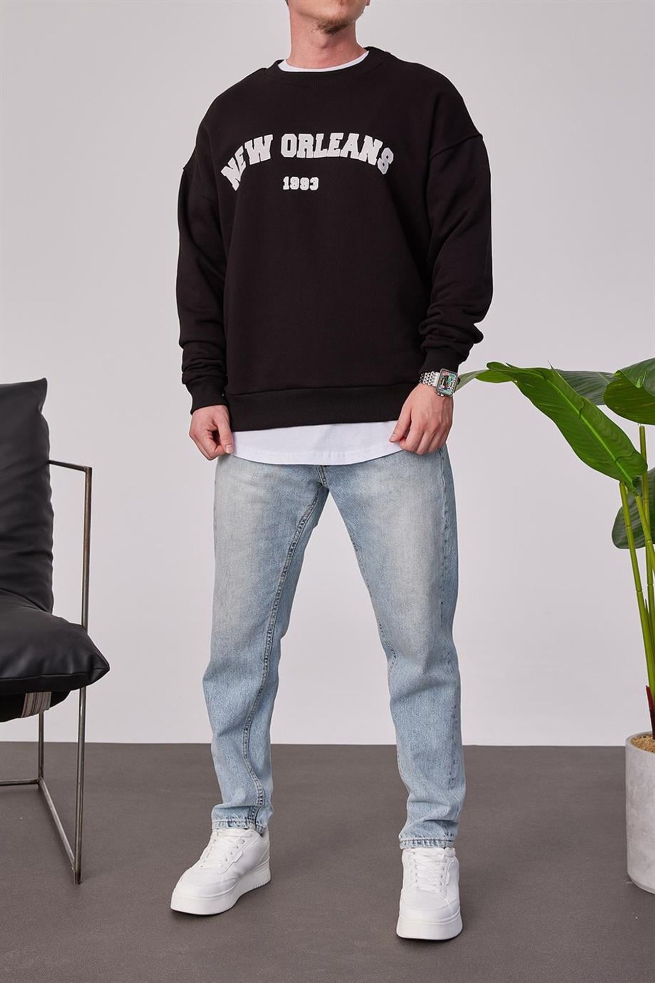NOMARC Bisiklet Yaka Uzun Kollu Sweatshirt 1