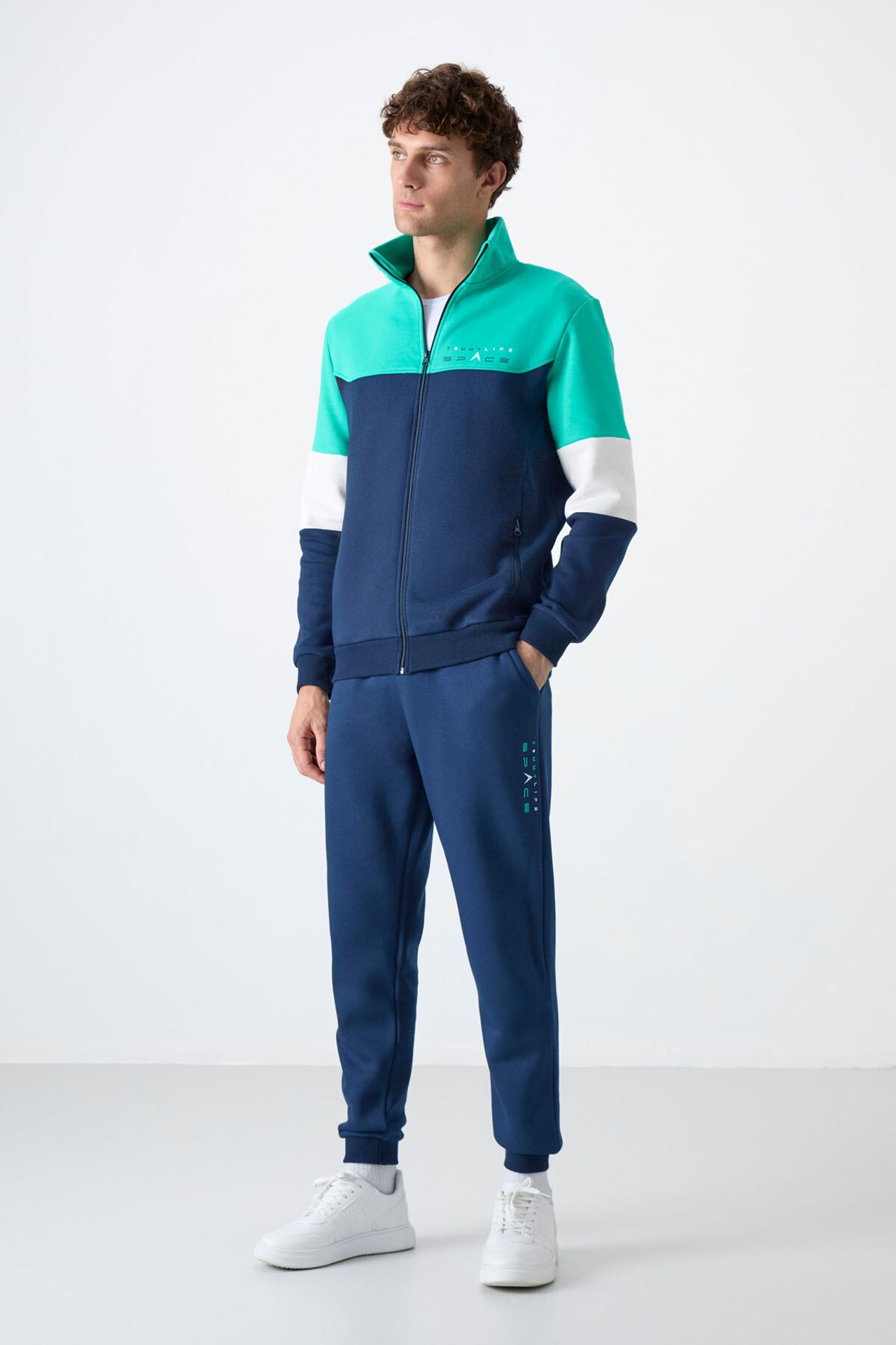 TOMMY Men's Color-Blocked Zip Sweatshirt And Pants Set 6