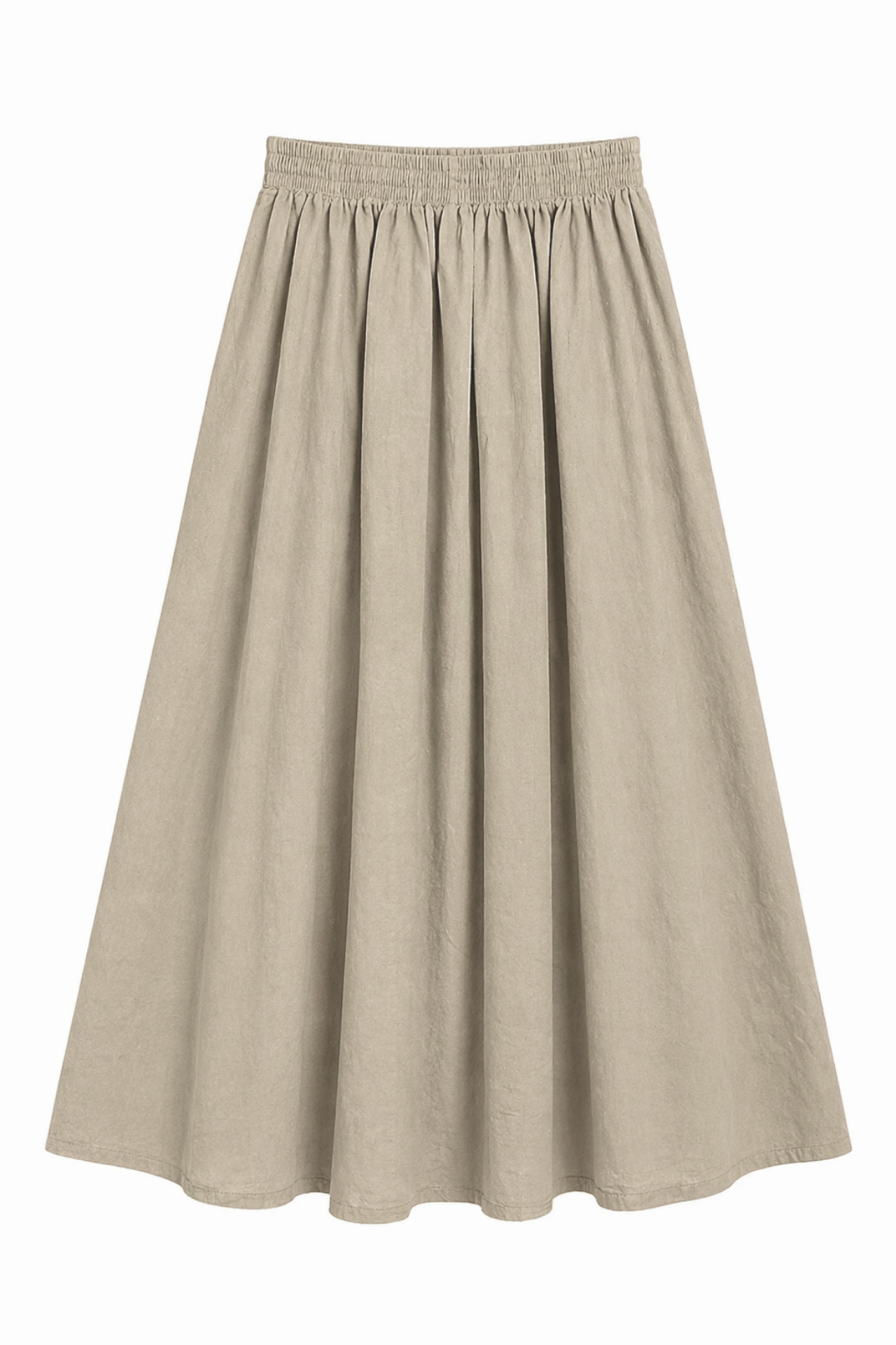 MIXRAY High Waist A-Line Midi Skirt 7