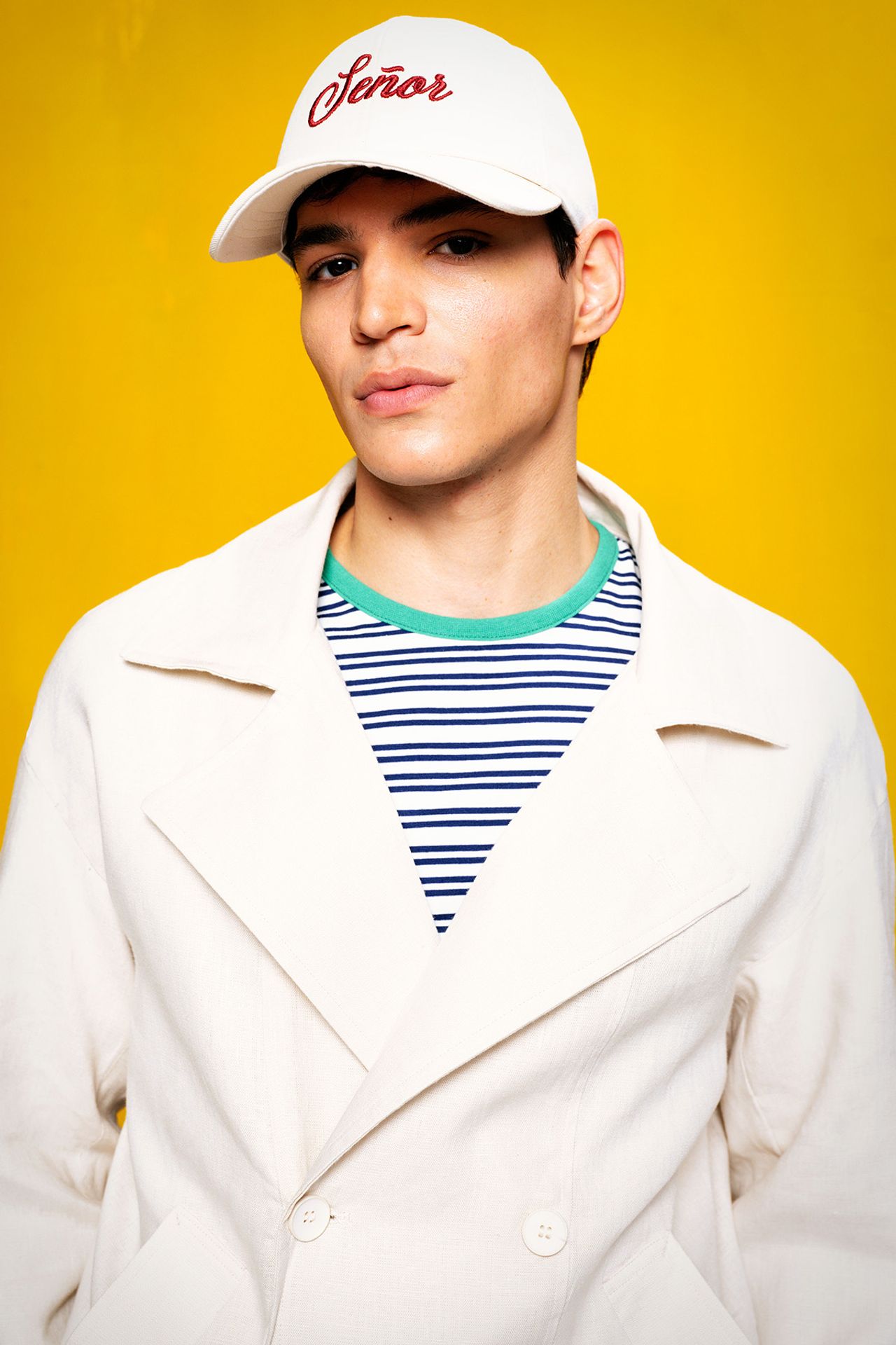 GIESTO Double Breasted Linen Jacket 2