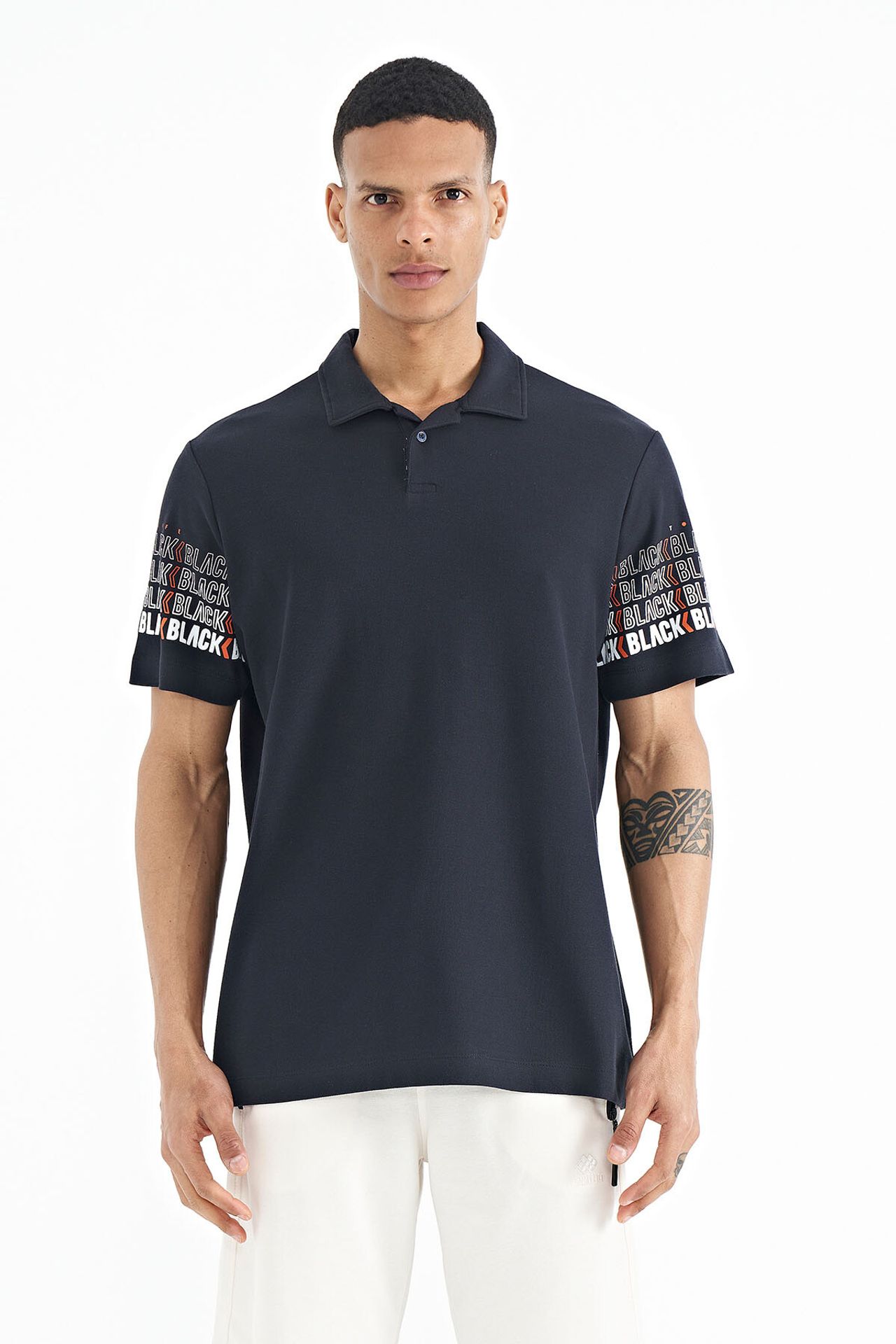 TOMMY Printed Polo Collar T-Shirt 1