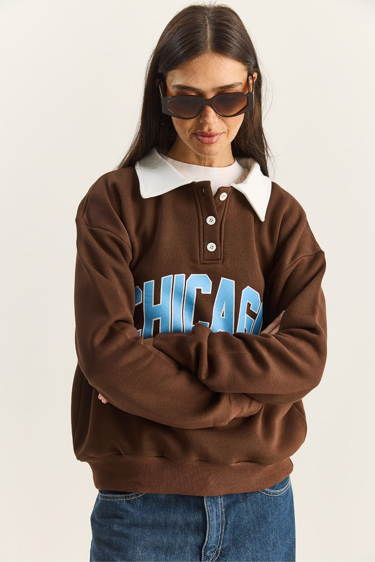 LUCCI Oversized Printed Sweatshirt 4