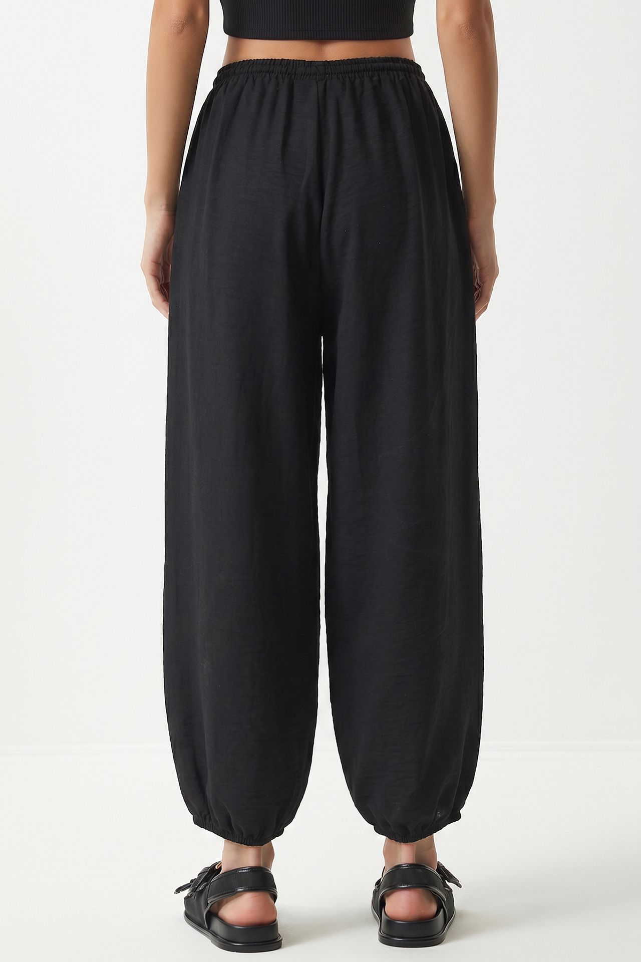 ISTANBUL Women's Crepe Harem Trousers 4