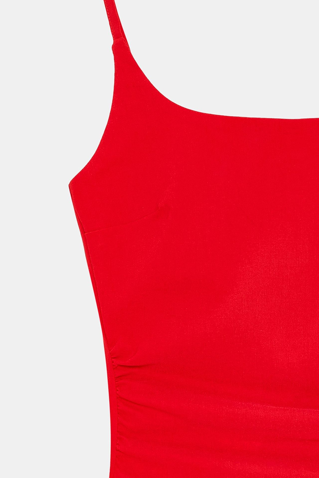 DILVIN Kadın Kolsuz Bodycon Midi Elbise 7