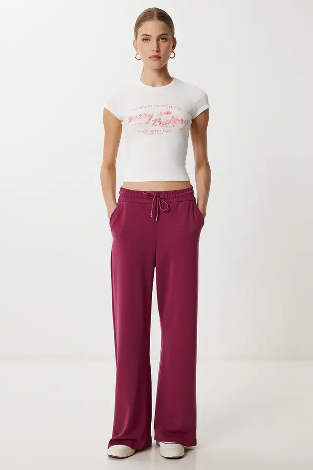 ISTANBUL Wide Leg Drawstring Waist Sweatpants