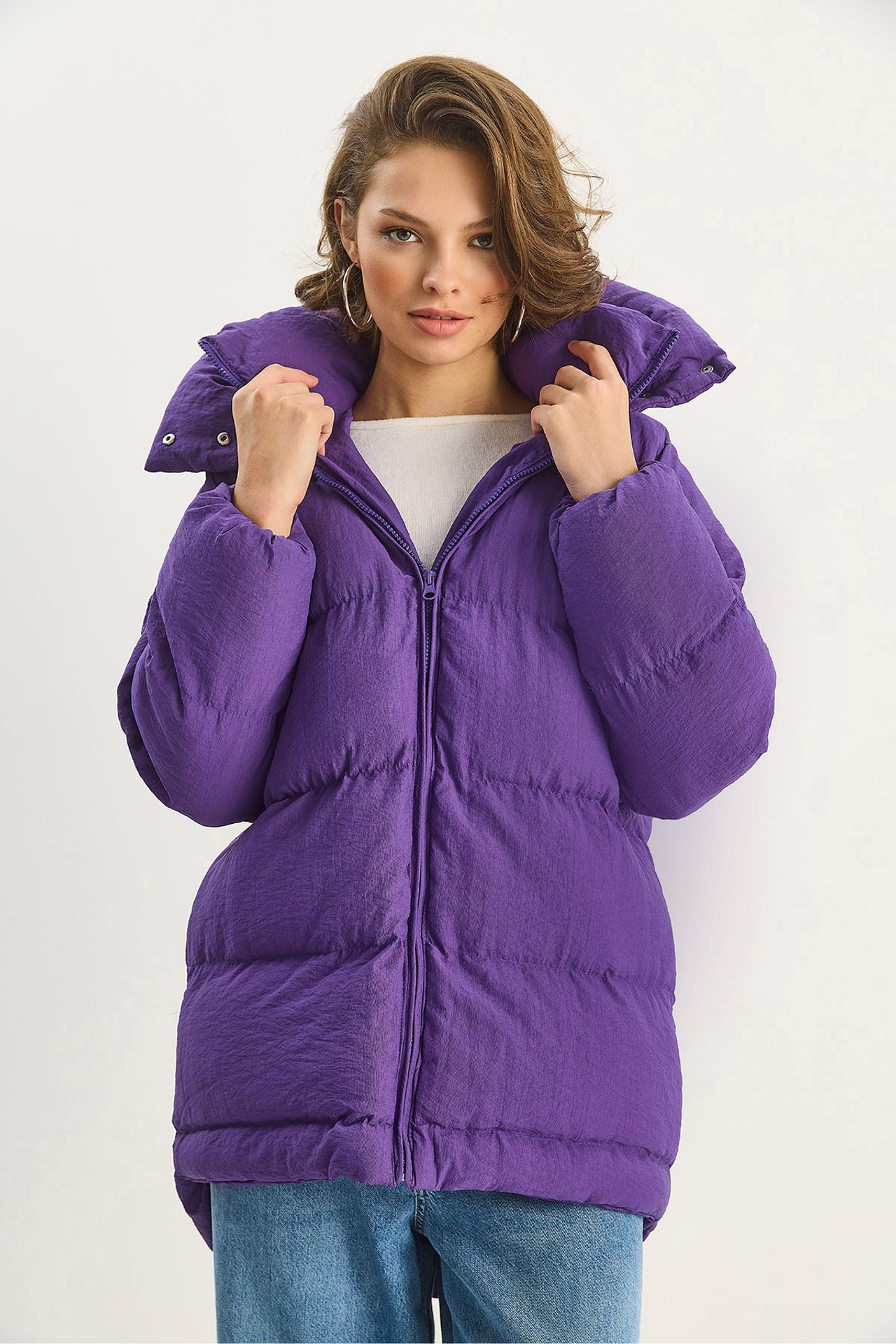 LUCCI Oversized Hooded Puffer Coat