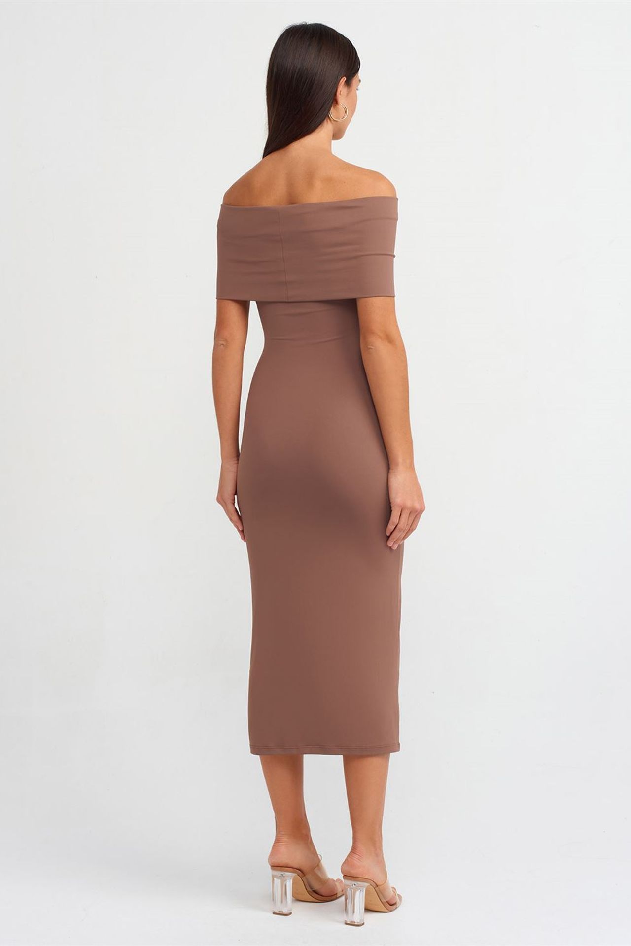 DILVIN Off-Shoulder Bodycon Midi Dress 2