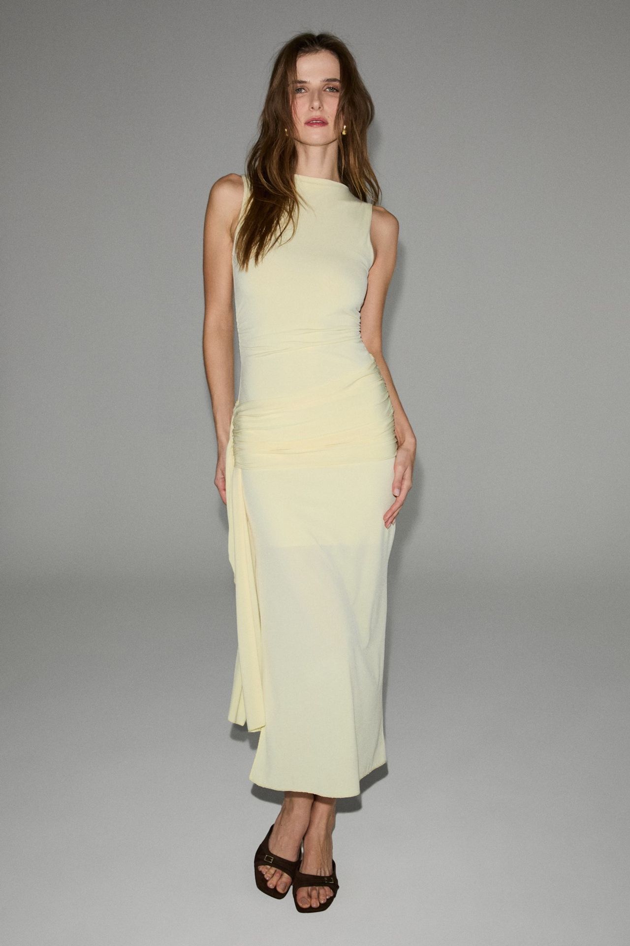 GRIMELANGE Crew Neck Bodycon Midi Dress 4
