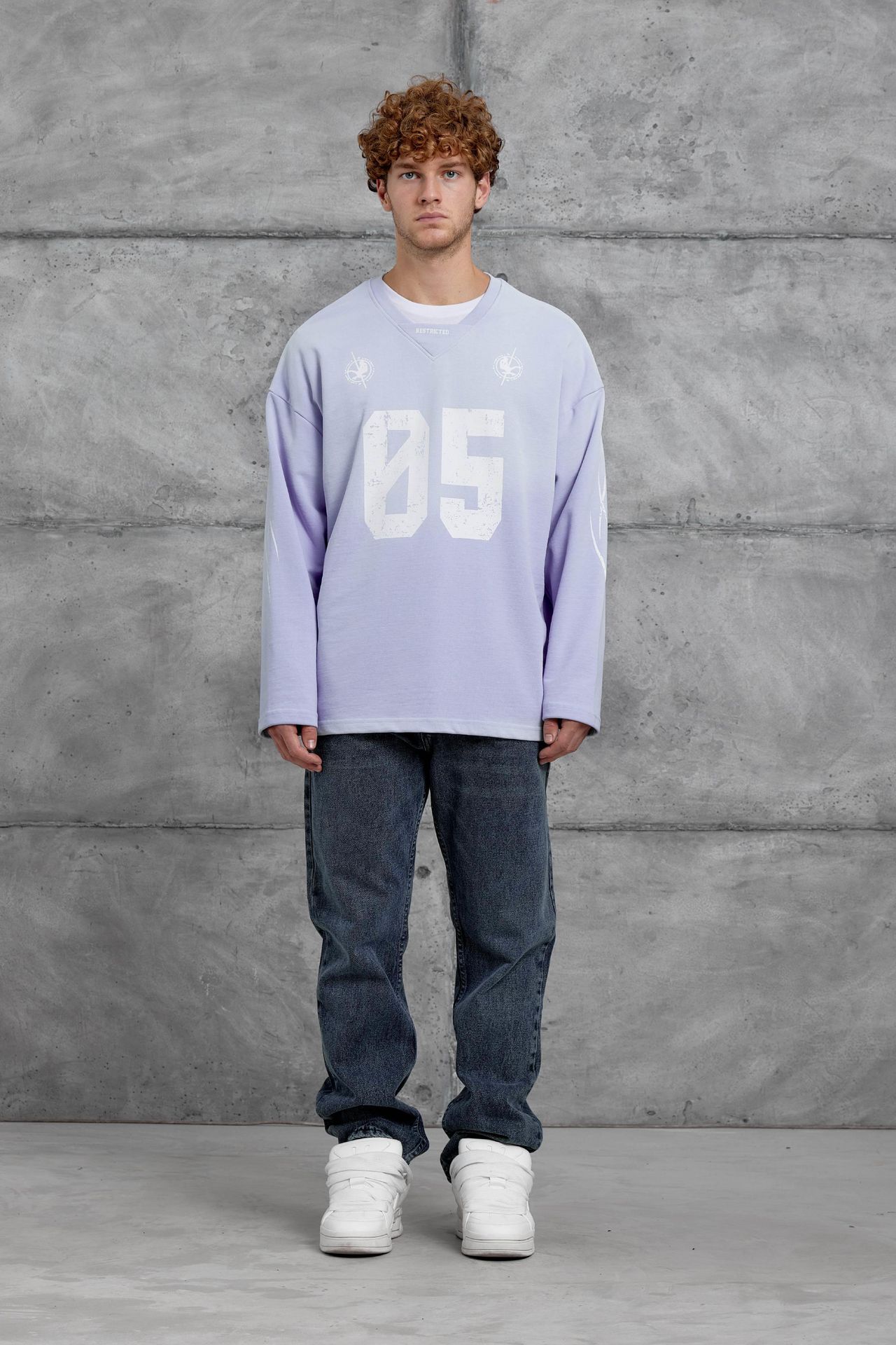 NOMARC Baskılı Oversize Bisiklet Yaka Sweatshirt 5