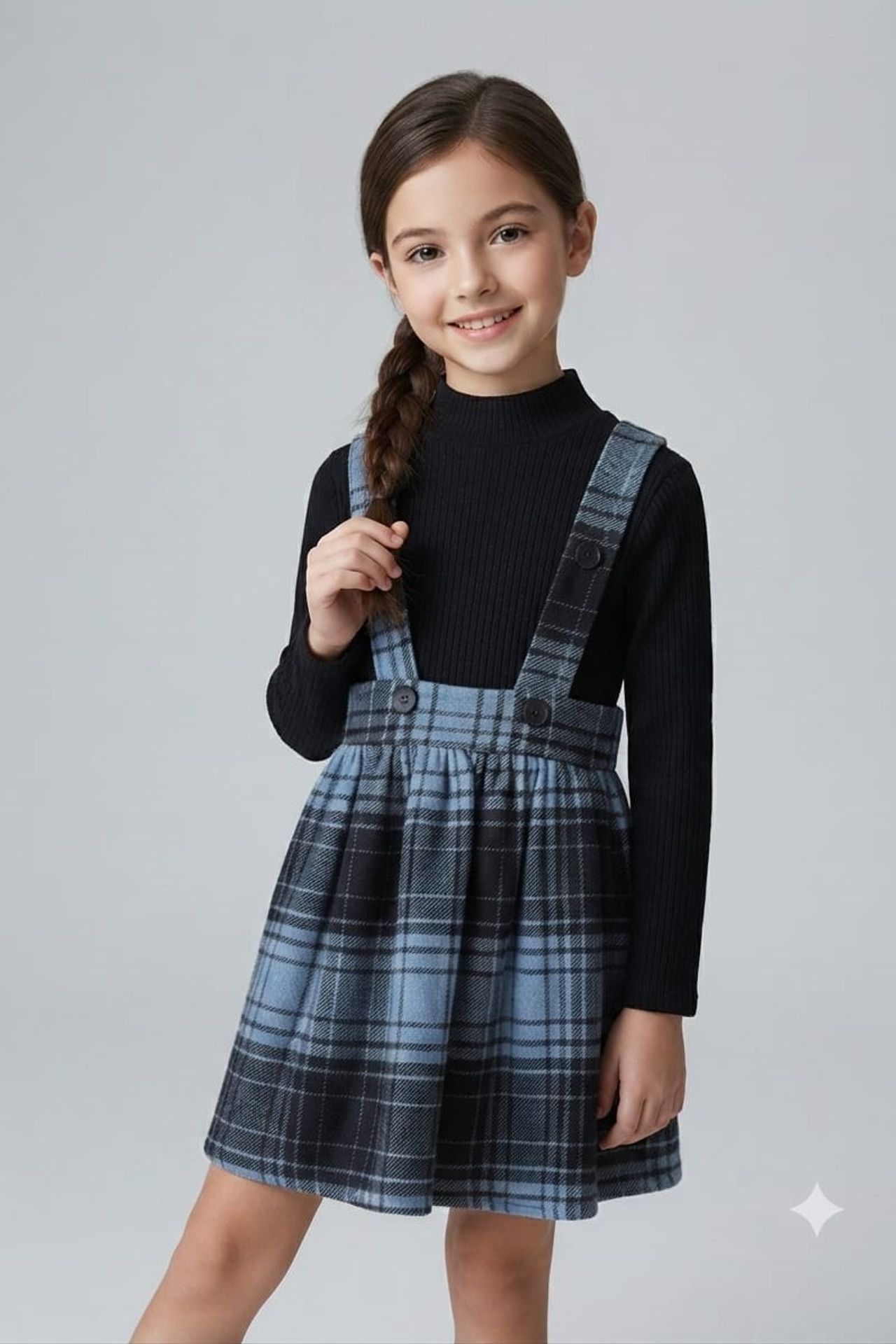HİLAL AKINCI KİDS Plaid Sleeveless Button Jumpsuit 3