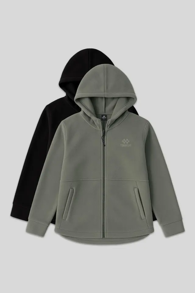 TOMMY Women's Plush Zip-front Hooded Sweatshirt