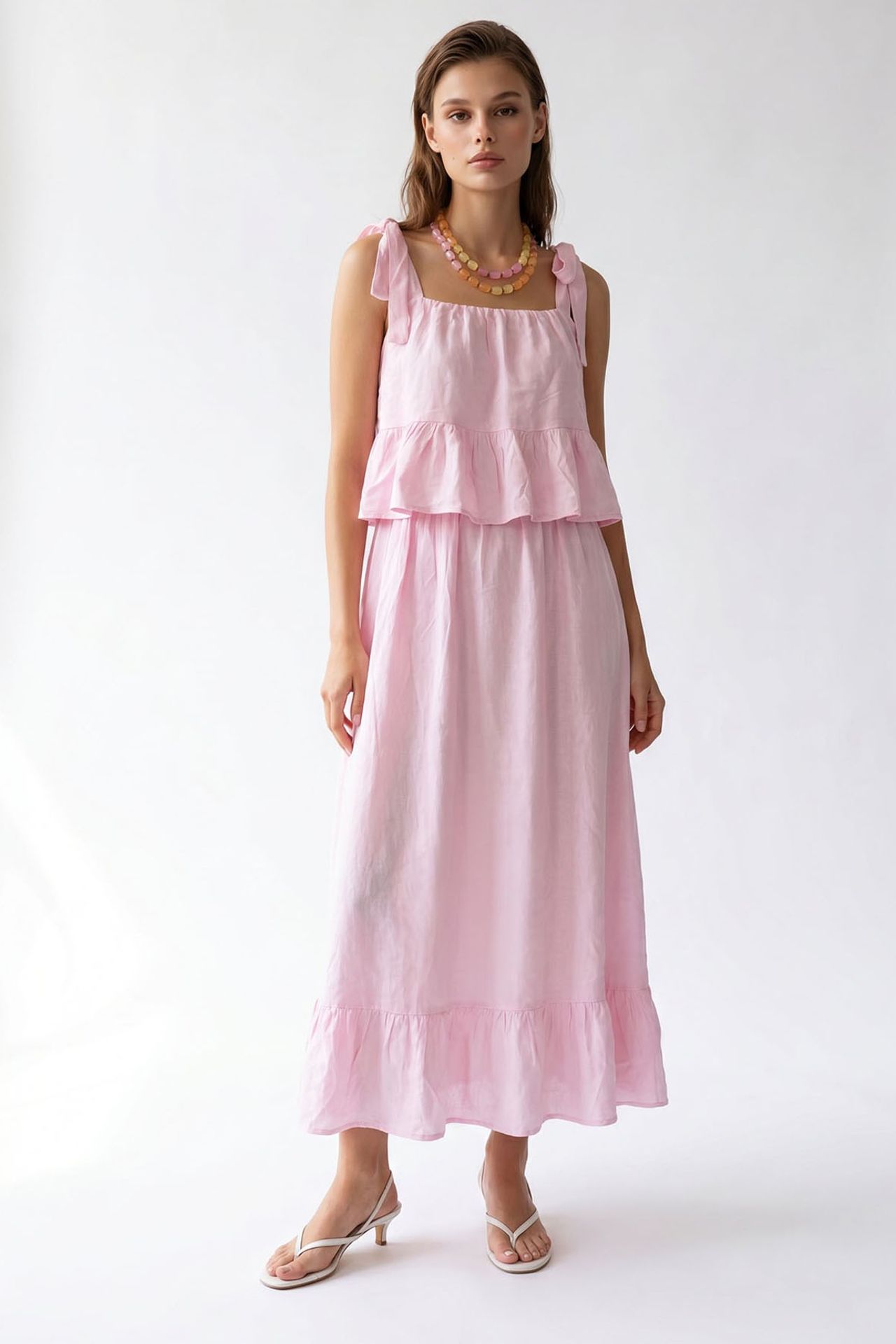 MIXRAY Women's Sleeveless A-line Midi Dress 2