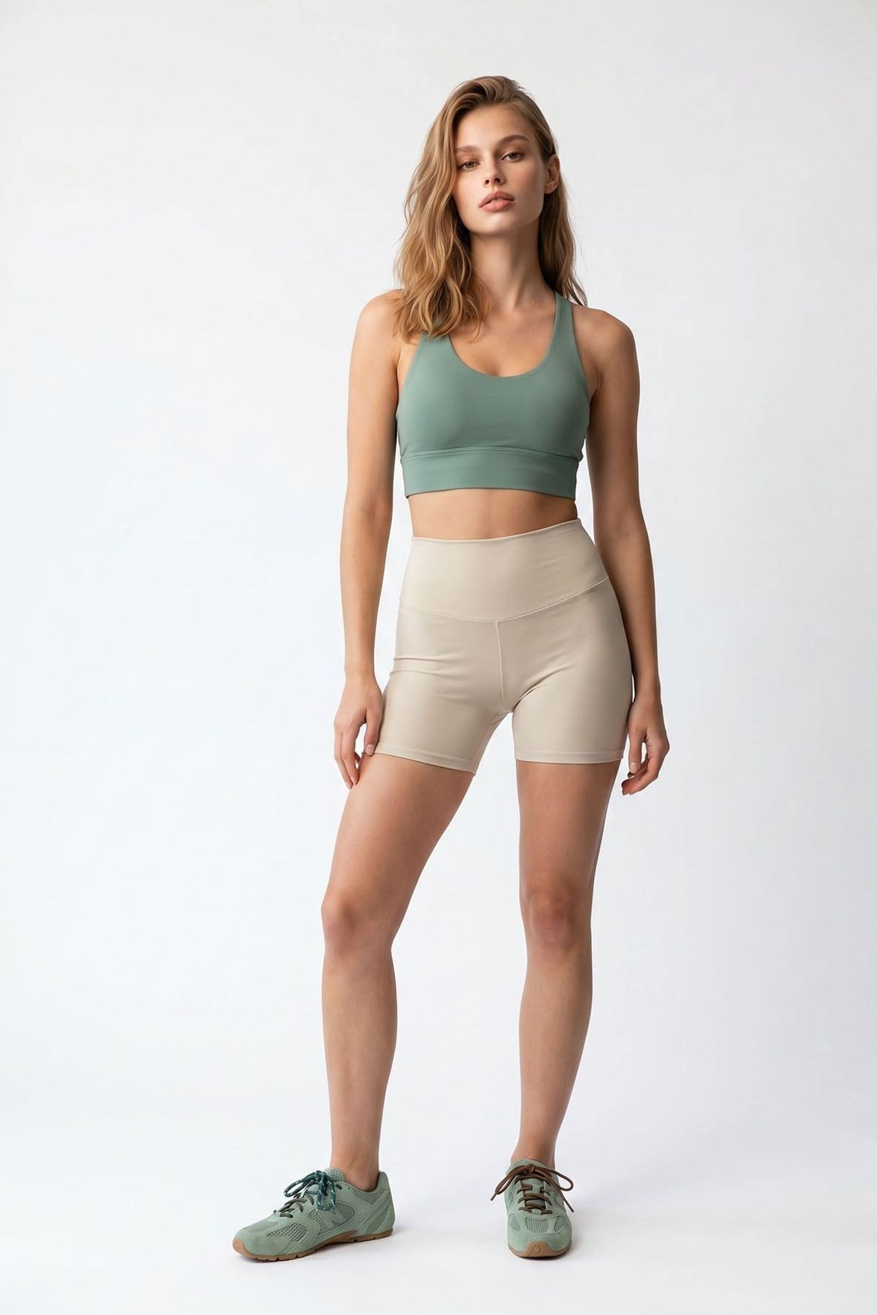 MIXRAY High-Waist Skinny Cycling Shorts 3