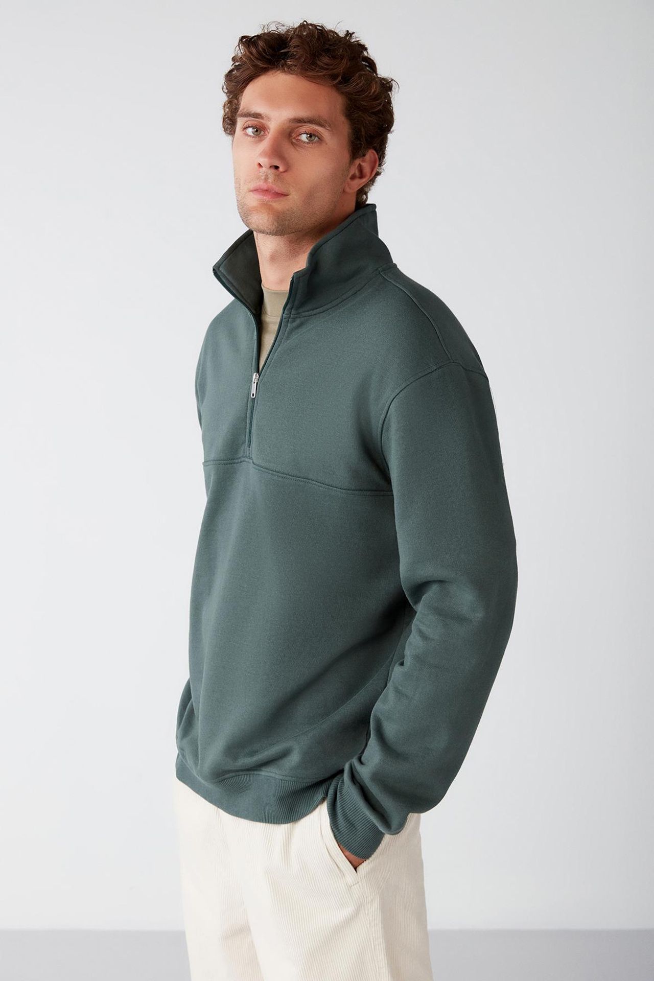 GRIMELANGE Yarım Fermuarlı Sweatshirt 4