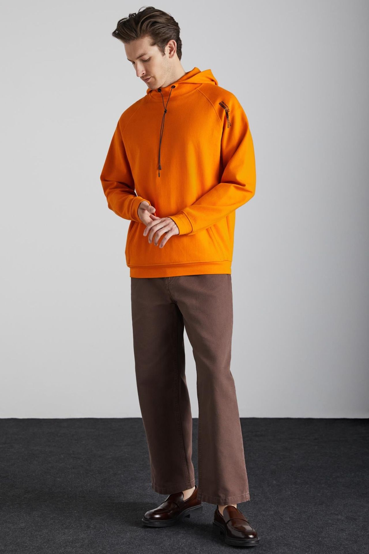 GRIMELANGE Cepli Düz Kapüşonlu Sweatshirt 2