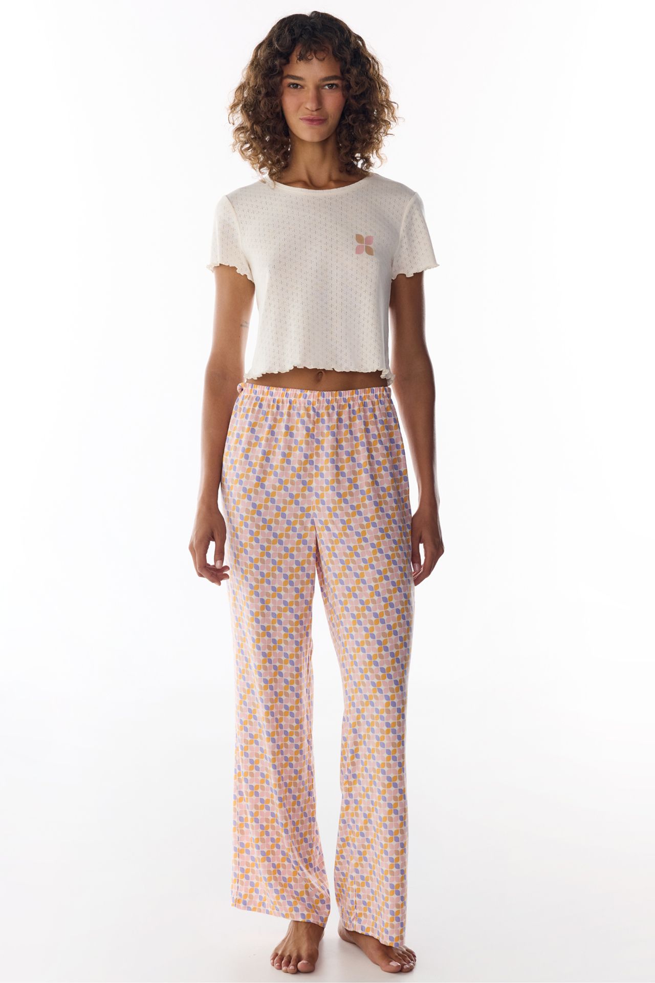 PENTI Sleep Mode Retro Pattern Pajama Bottoms 3