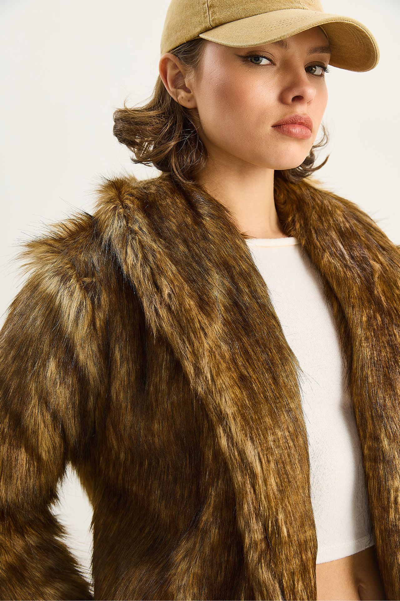 LUCCI Faux-Fur Coat