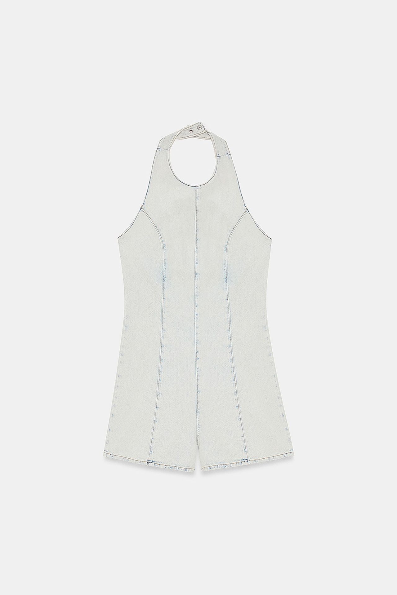 DILVIN Cotton Halter Neck Short Jumpsuit