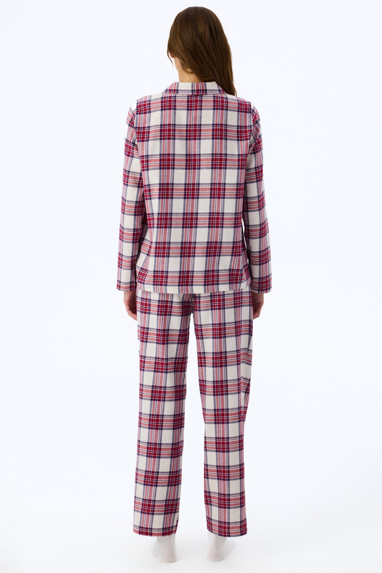 PENTI Leila Checked Long Sleeve Shirt Trousers Pyjama Set 2