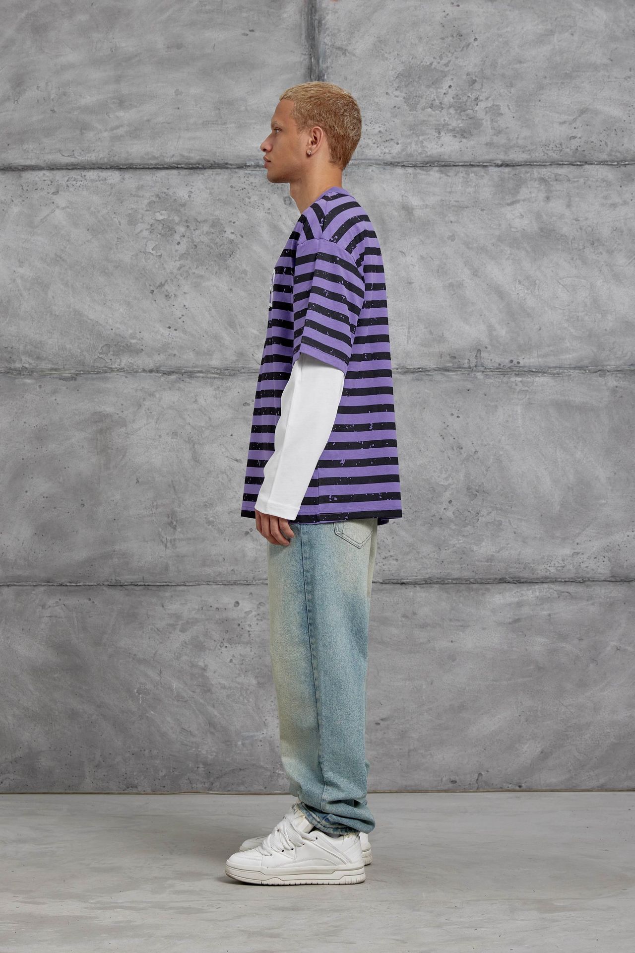 NOMARC Bol Çizgili Bisiklet Yaka Sweatshirt 5
