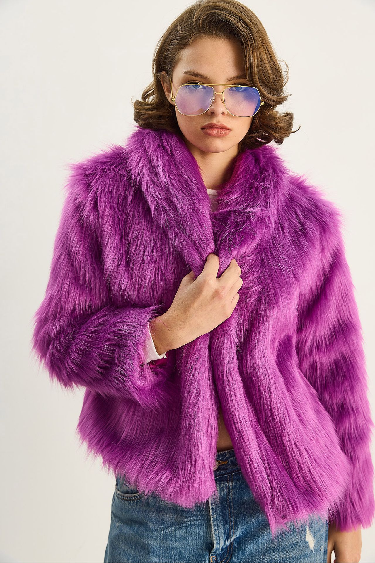 LUCCI Faux-Fur Coat