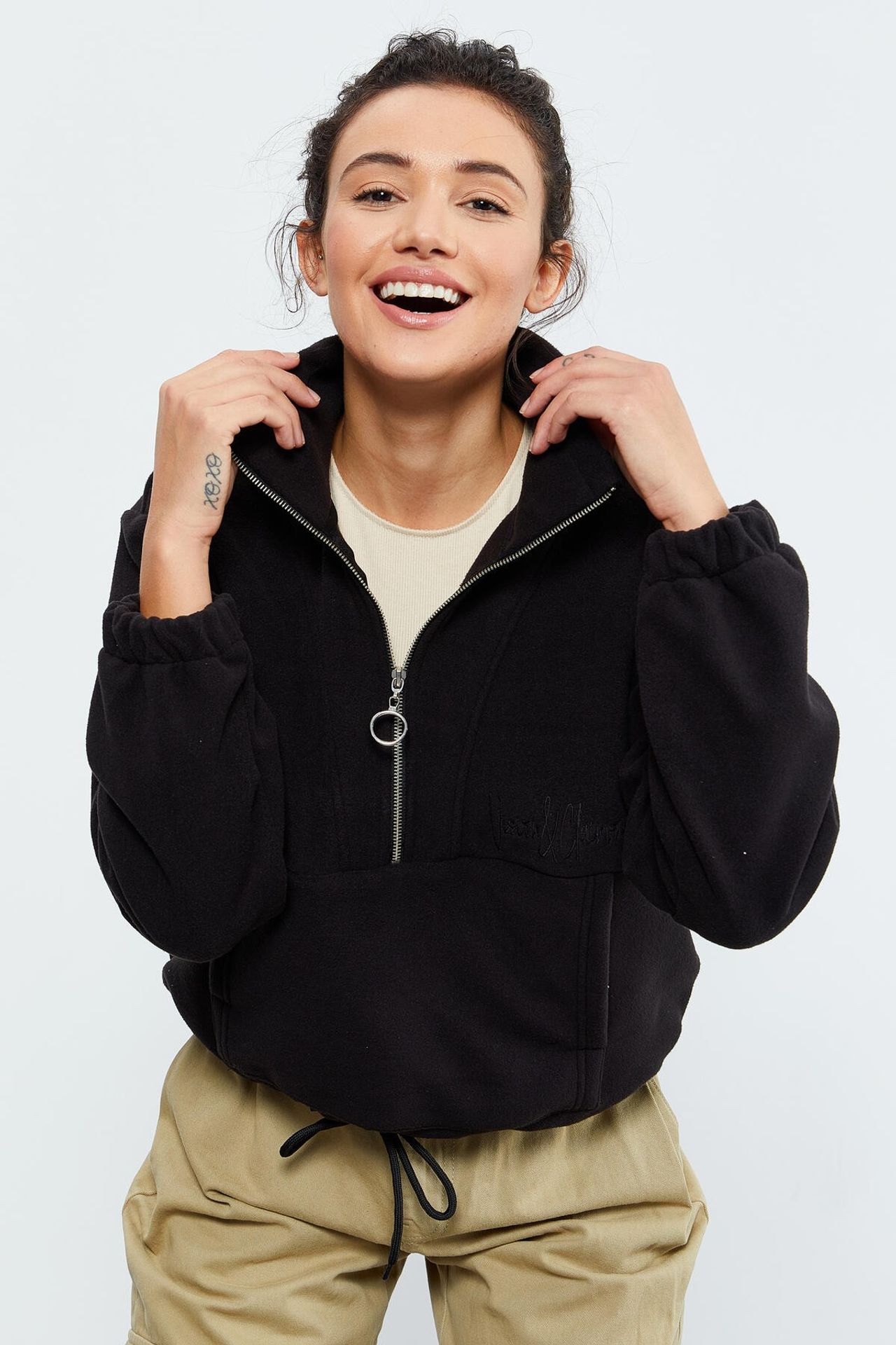 TOMMY Oversized Half-zip Plush Sweatshirt 3