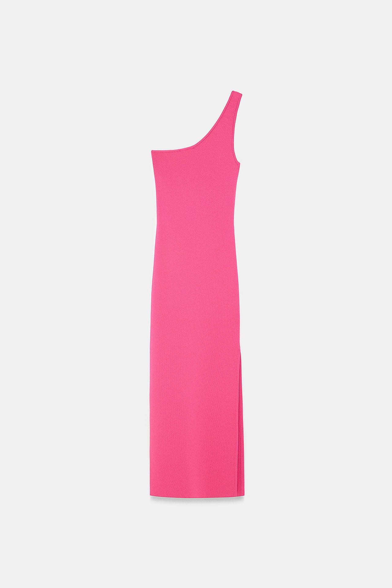DILVIN Asymmetrical One-Shoulder Ribbed Midi Dress 7