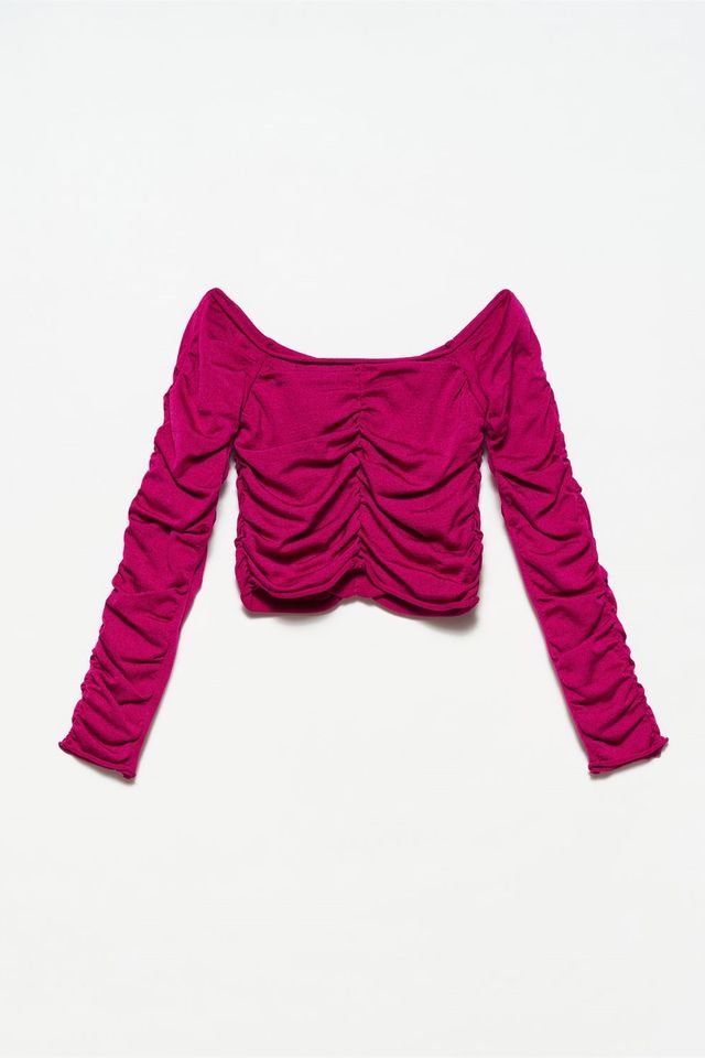 DILVIN Women's Ribbed Off-shoulder Crop Sweater