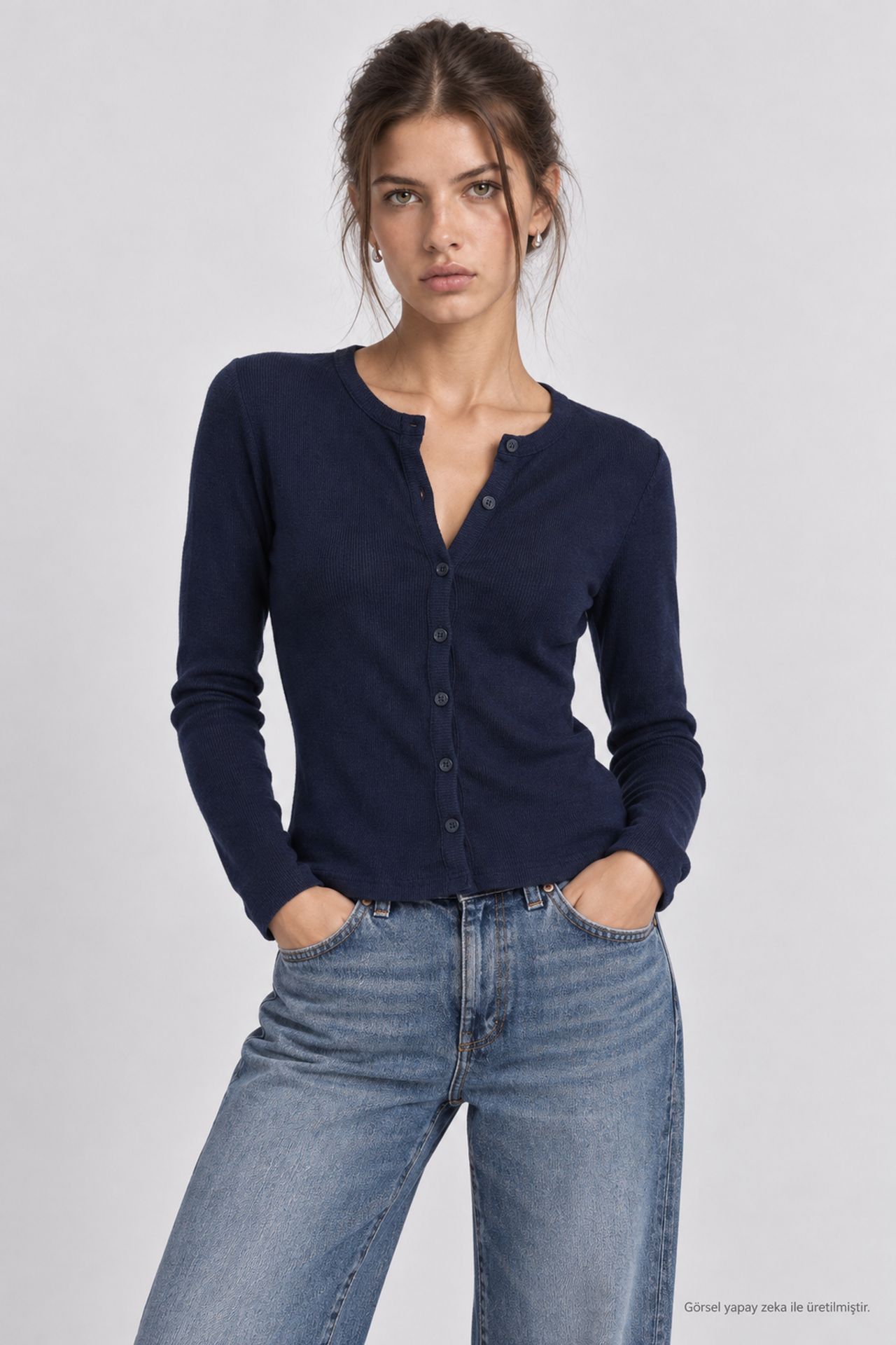 ISTANBUL Slim Fit Ribbed Knit Cardigan 3