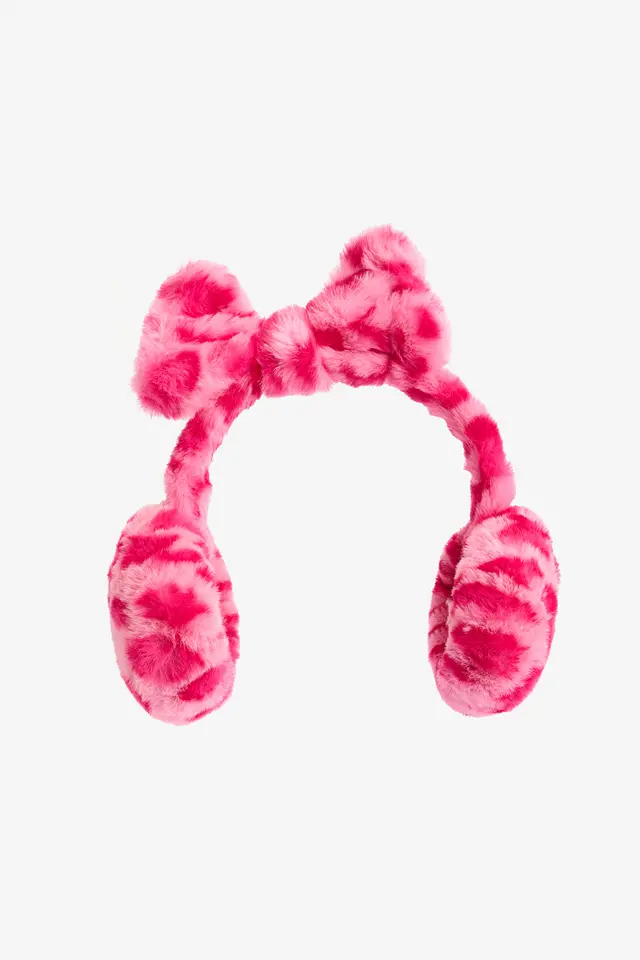 PENTI Girls' Leopard Print Bow Detail Earmuffs