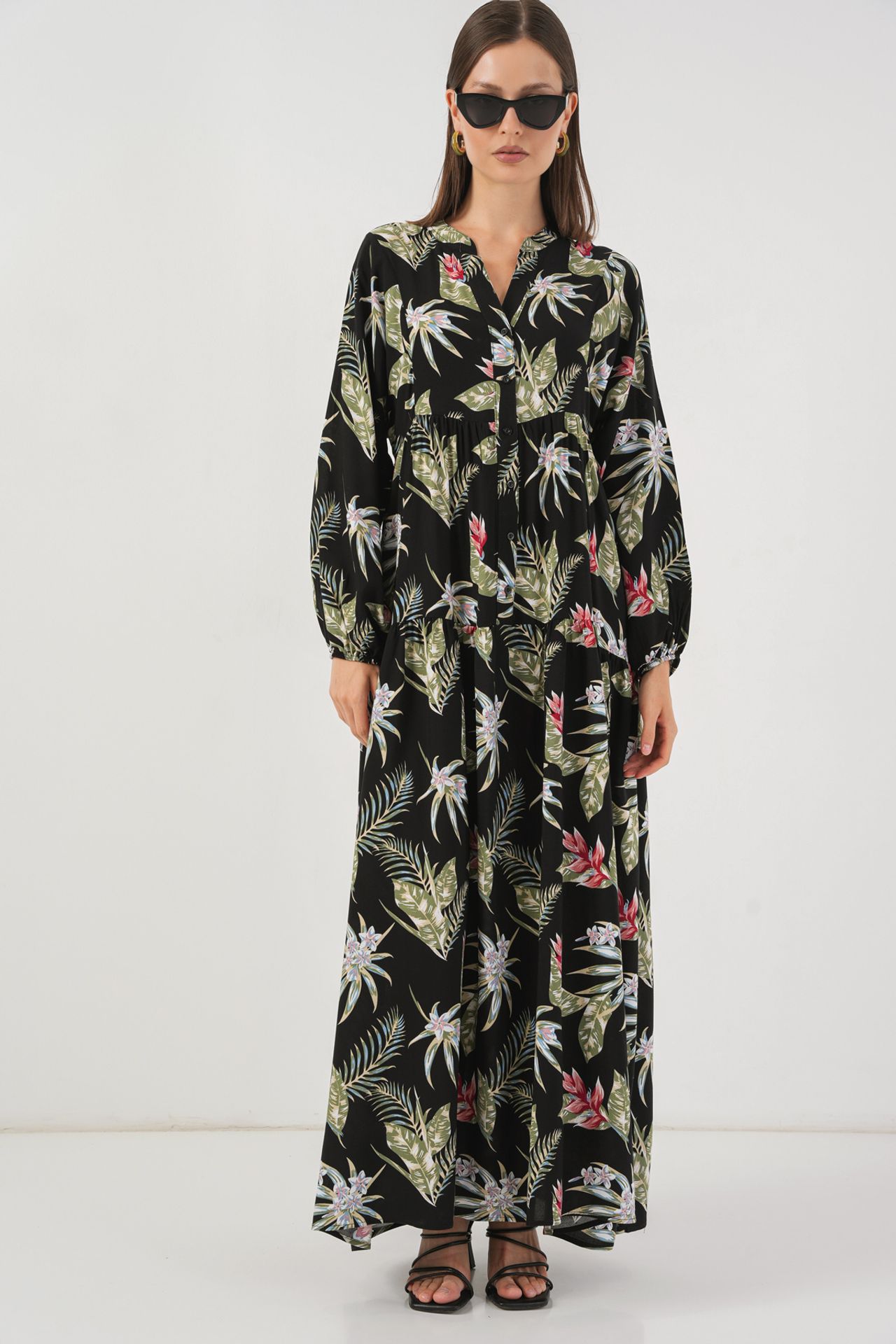 BDART Patterned V-Neck Maxi Dress 3