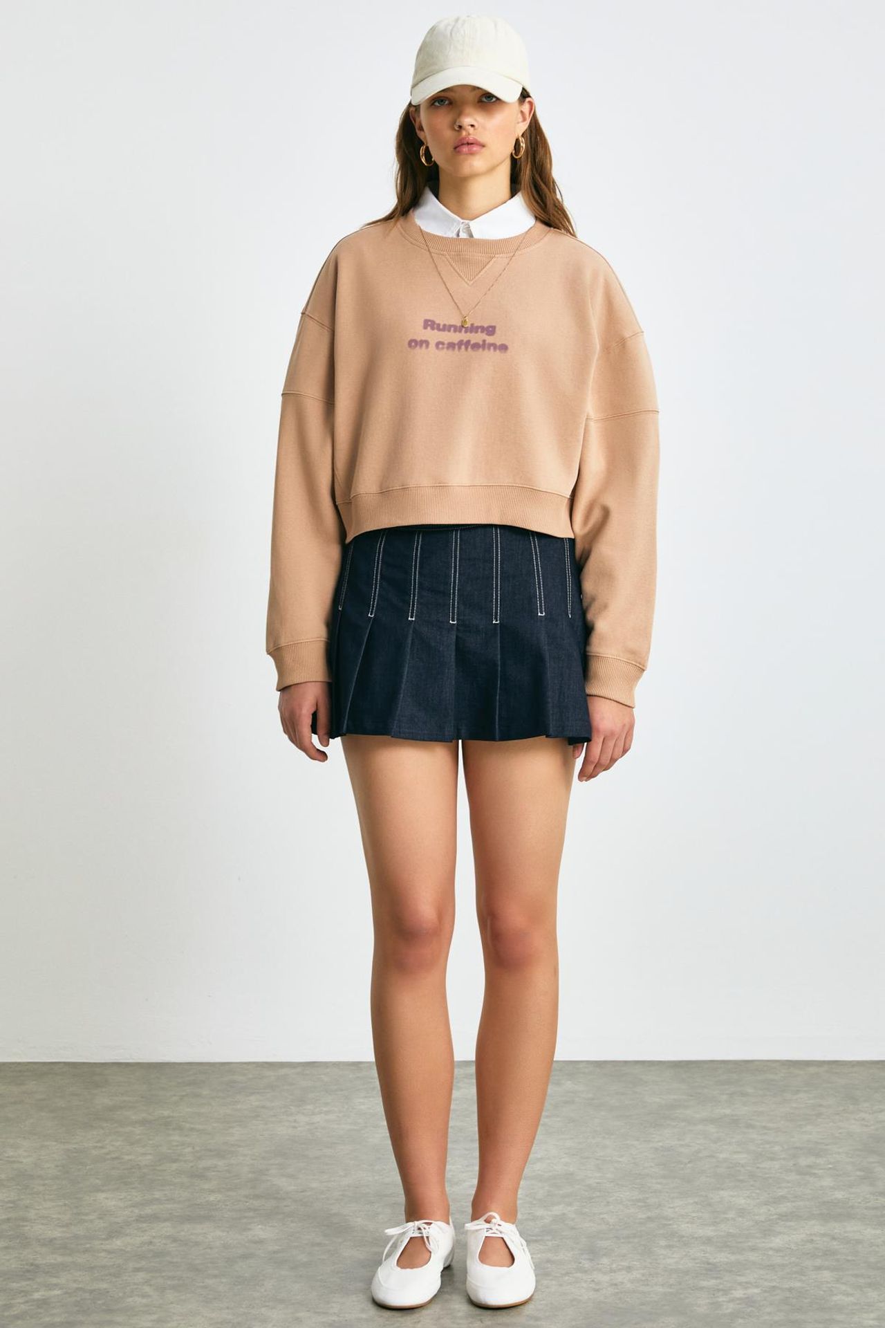 GRIMELANGE Oversized Crop Printed Sweatshirt 5