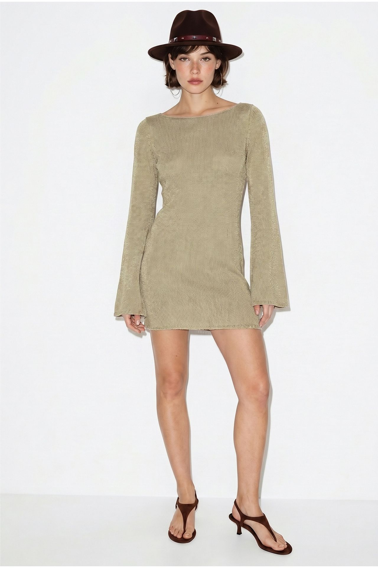LUCCI Ribbed Knit Mini Dress 2