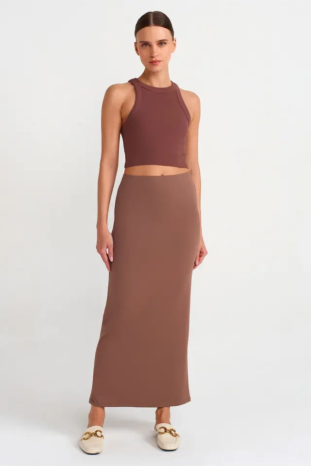 DILVIN High-Waist Maxi Pencil Skirt