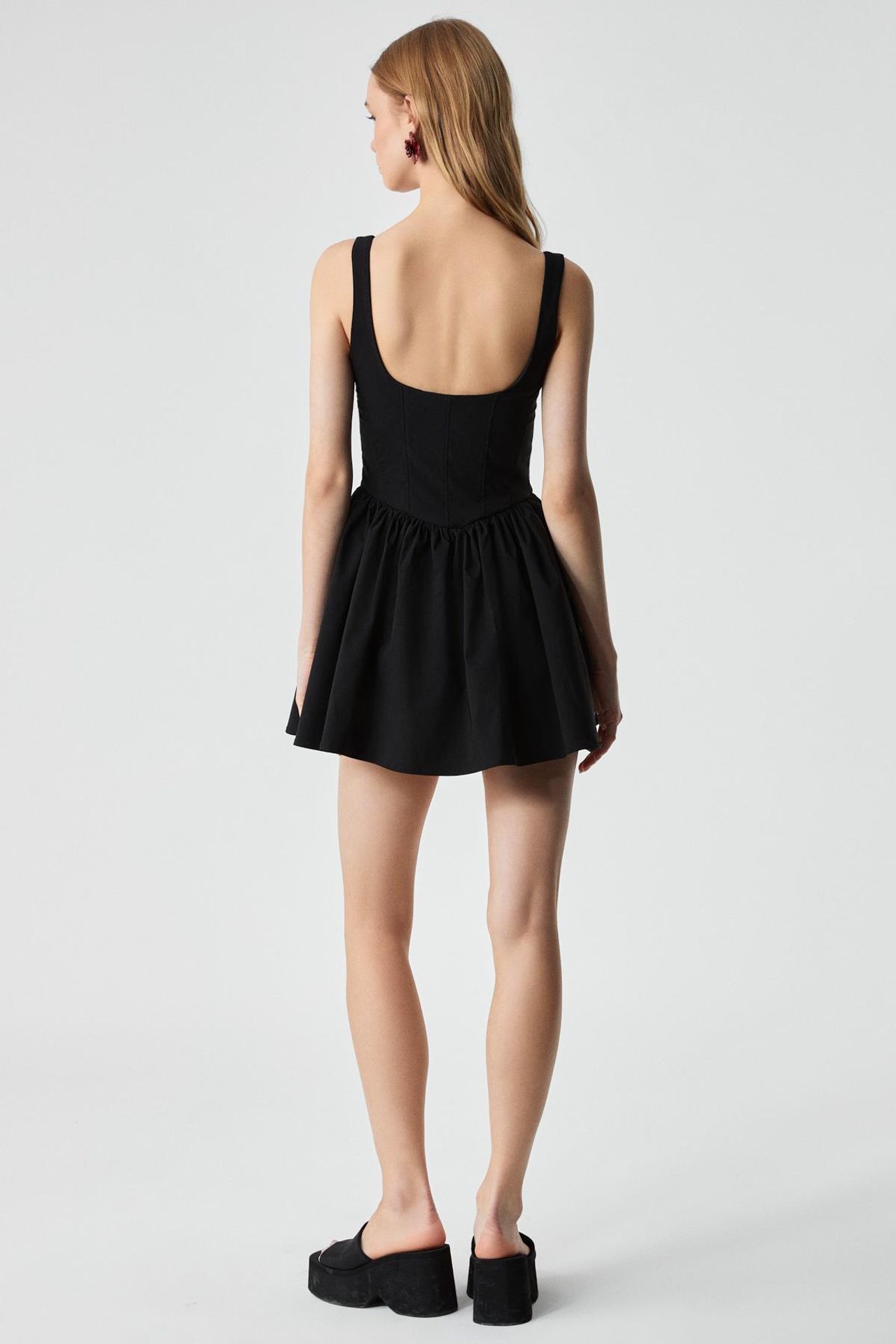 GRIMELANGE Square Neck Slim Fit Mini Dress 5