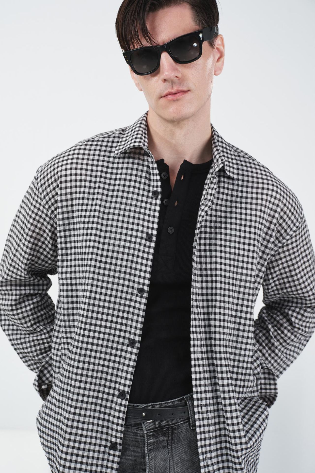 GIESTO Men's Plaid Poplin Shirt 4