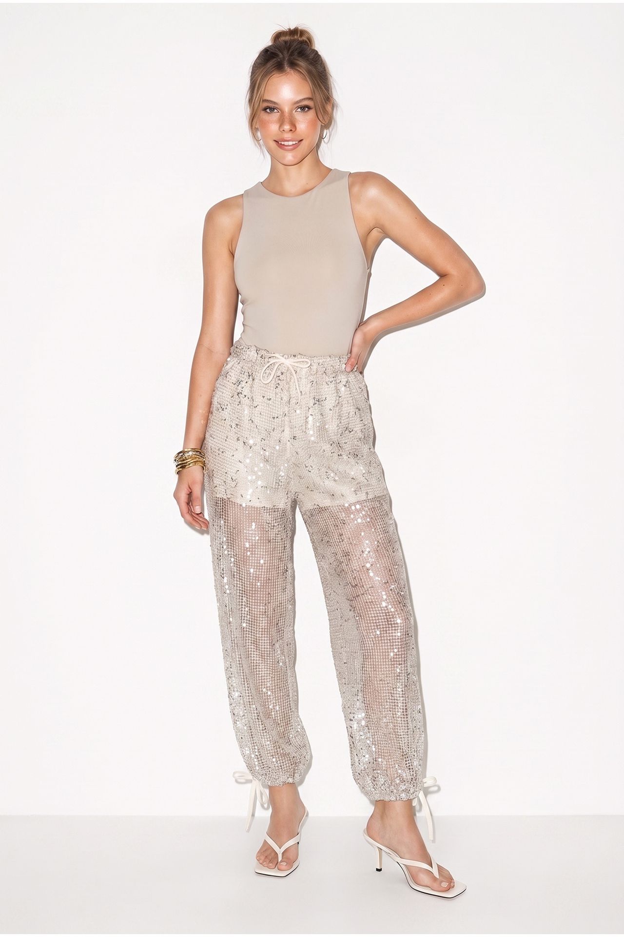 LUCCI Women's Sequin Salwar Pants 1