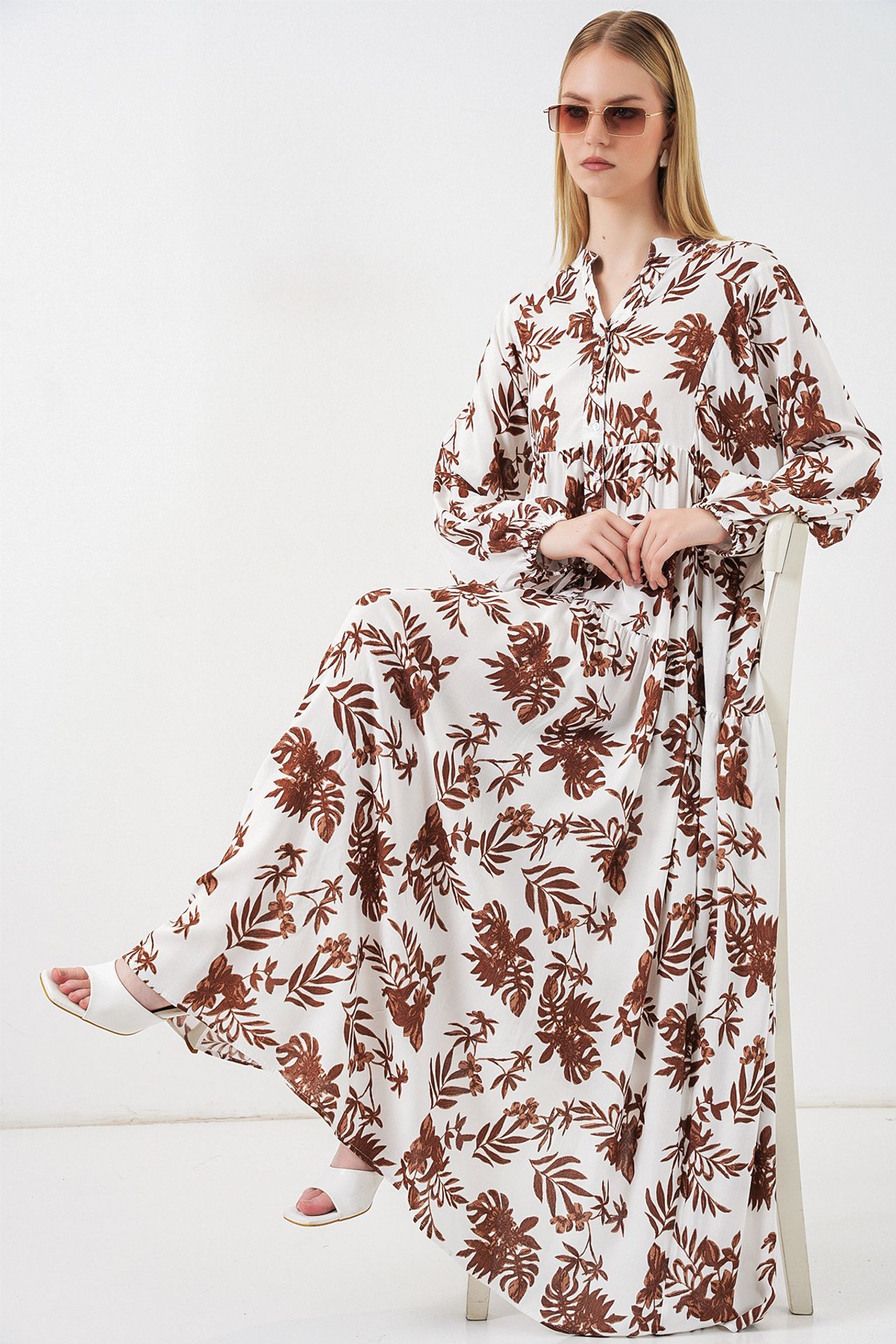 BDART Patterned V-Neck Maxi Dress 3